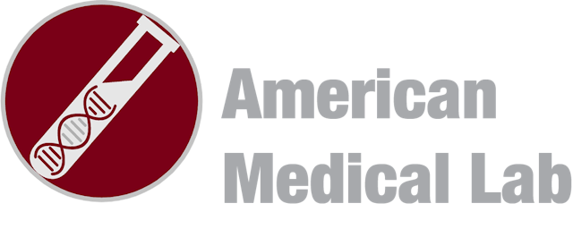American medical lab logo