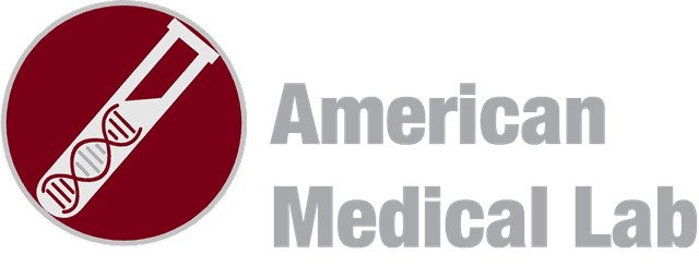 American medical lab logo